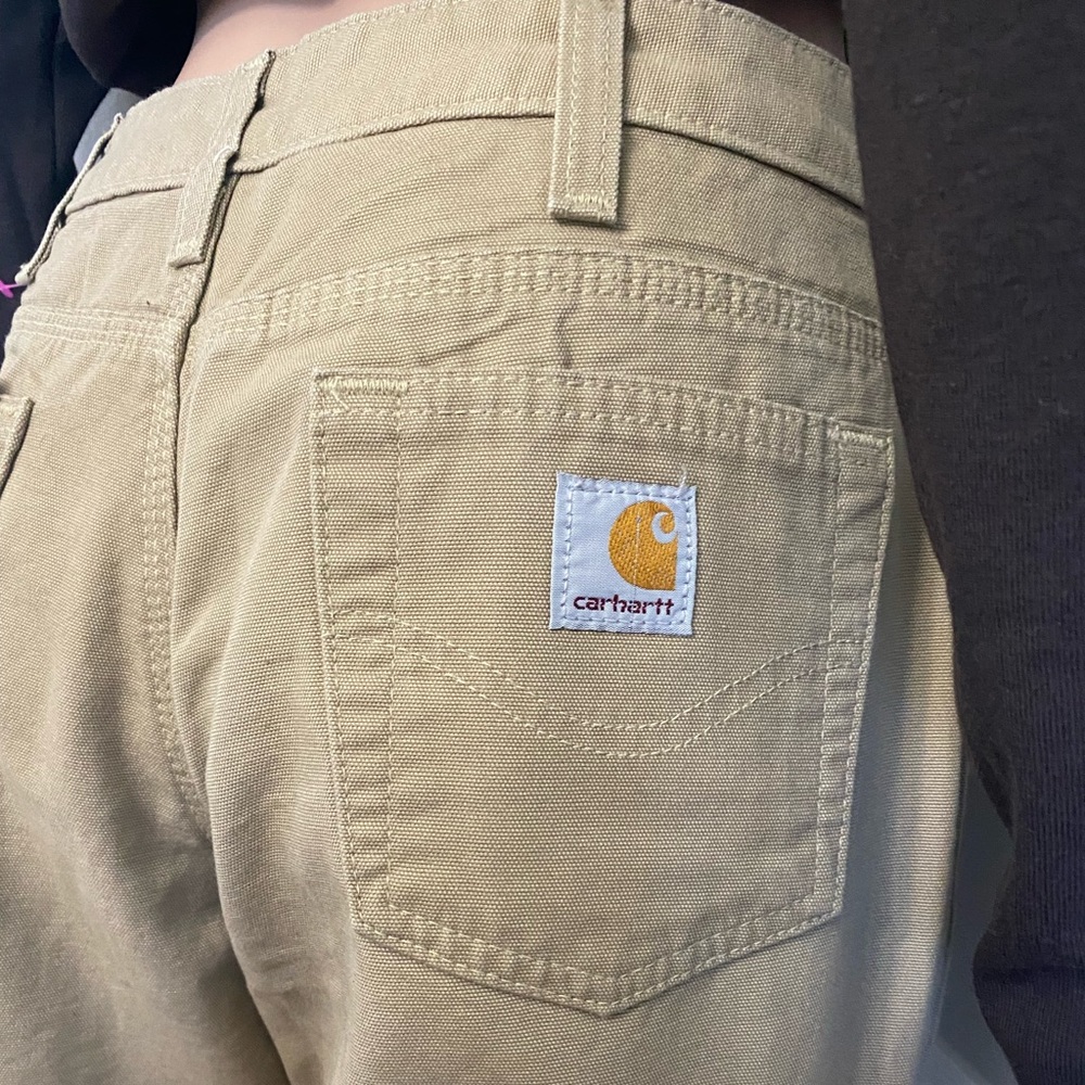 Carhartt khaki bootcut traditional fit jeans